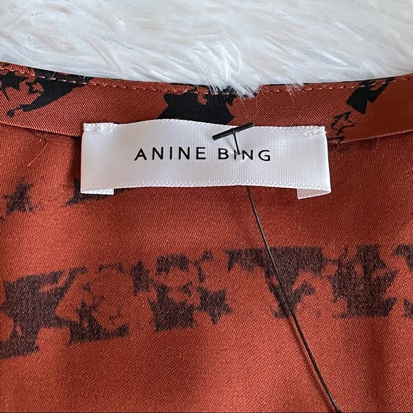 Anine Bing Penelope Dress Zebra Print Silk Wrap Dress ASO TV Animal Print Luxury - Picture 9 of 14